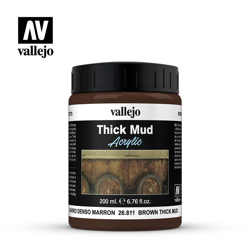 Vallejo Diorama Effects - Brown Thick Mud - 200ml - 26811 — image 1