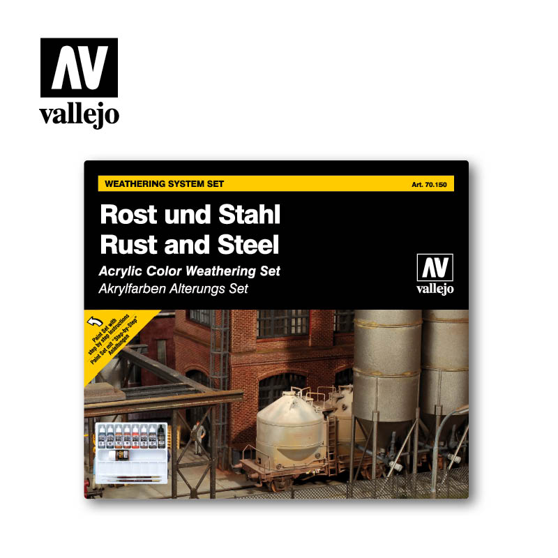 Vallejo Model Color Set - Rust and Steel Effects - 70150 — image 1