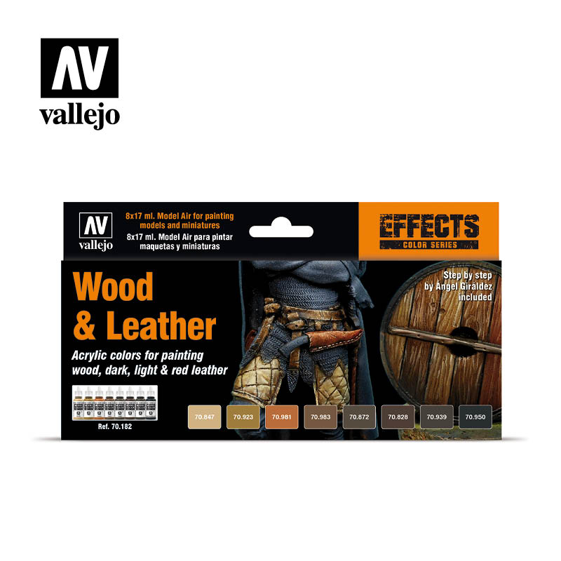 Vallejo Model Color Set - Wood and Leather - 70182 — image 1