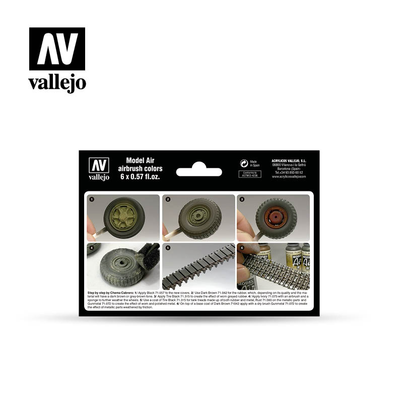 Vallejo Model Air Set - Wheels and Tracks - 71213 — image 1