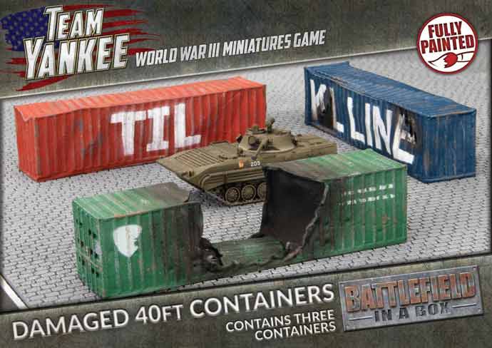 Modern: 40ft Shipping Containers - Damaged (x3) - BB253 — image 1