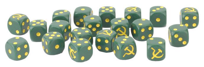 WW2 - Soviet Tin (x20 Tokens, x2 Objectives, x16 Dice) - TD035 — image 1