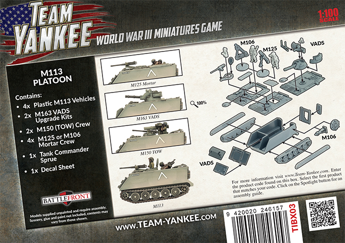 WW3 - M113 Platoon (x4 Plastic) - TIBX03 — image 1