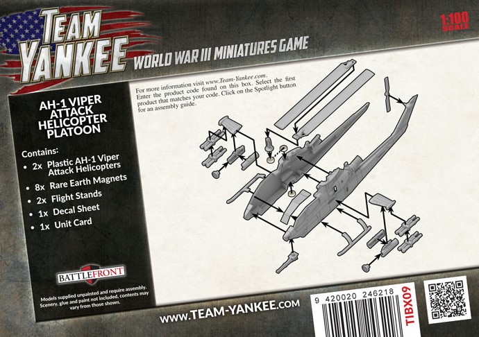 WW3 - AH-1 Cobra Attack Helicopter Platoon (x2 Plastic) - TIBX09 — image 1