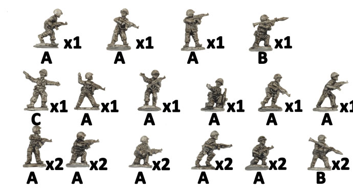 WW3 - Mech Platoon (x22 figs) - TIQ702 — image 1
