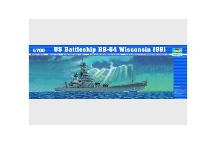 WW3 - Trumpeter - 1:700 - USS Wisconsin BB-64 1991 - TRU05706 — image 1