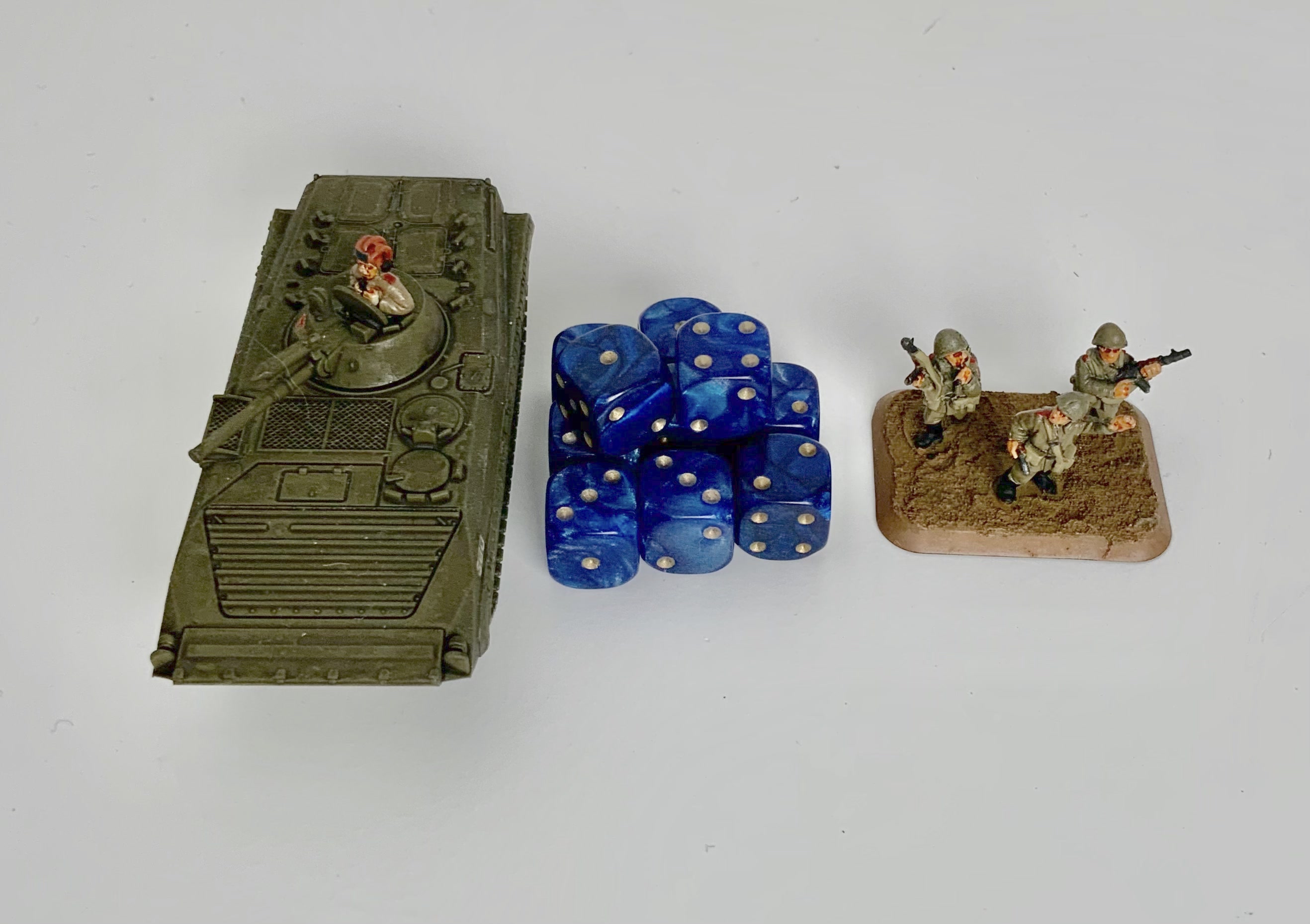 10 x D6 Spot Dice 12mm Vortex Blue/Gold Spot - d6spot10vxbluegs — image 1