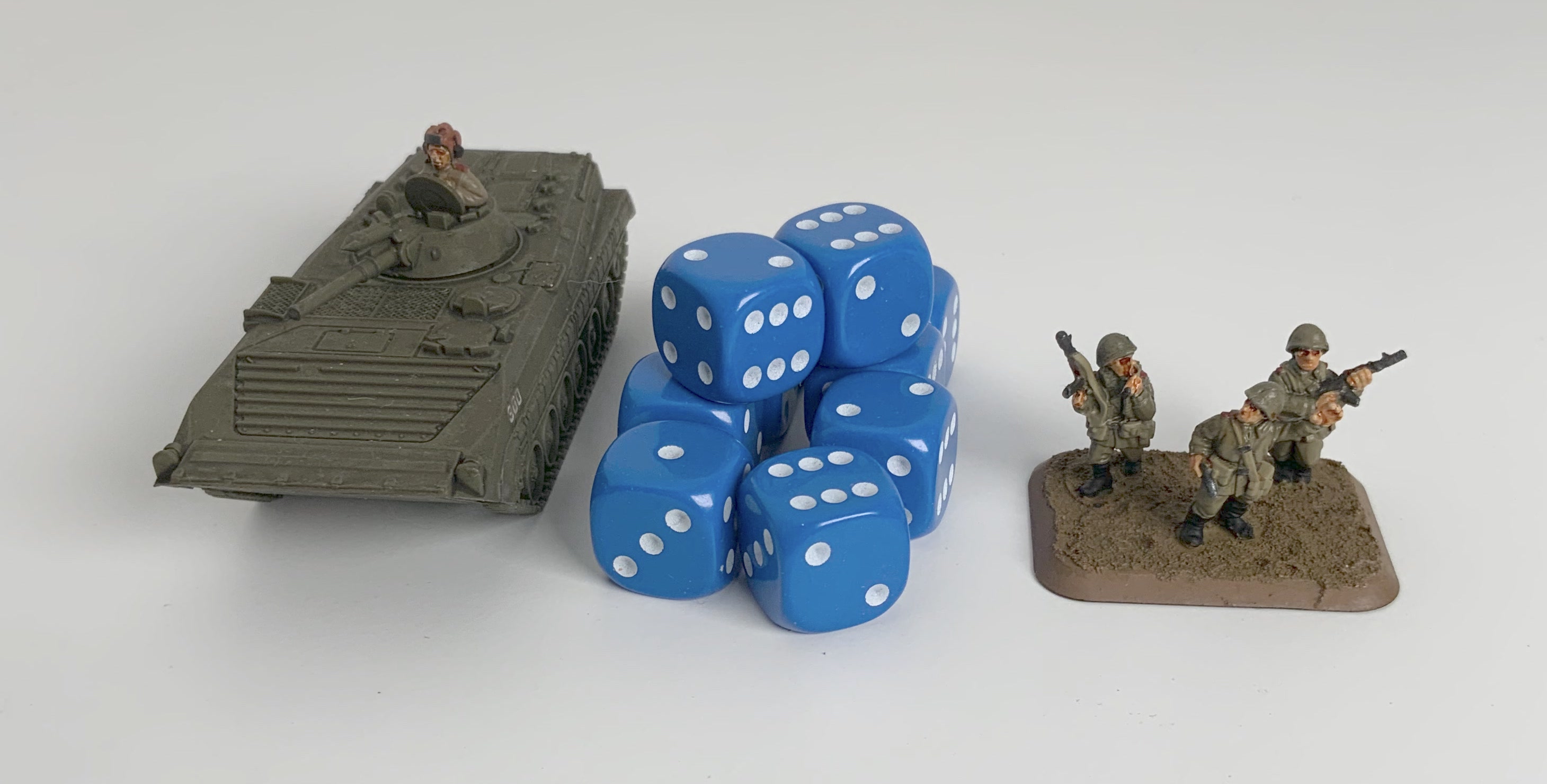 10 x D6 Spot Dice 12mm Opaque Blue - d6spot12blue — image 1