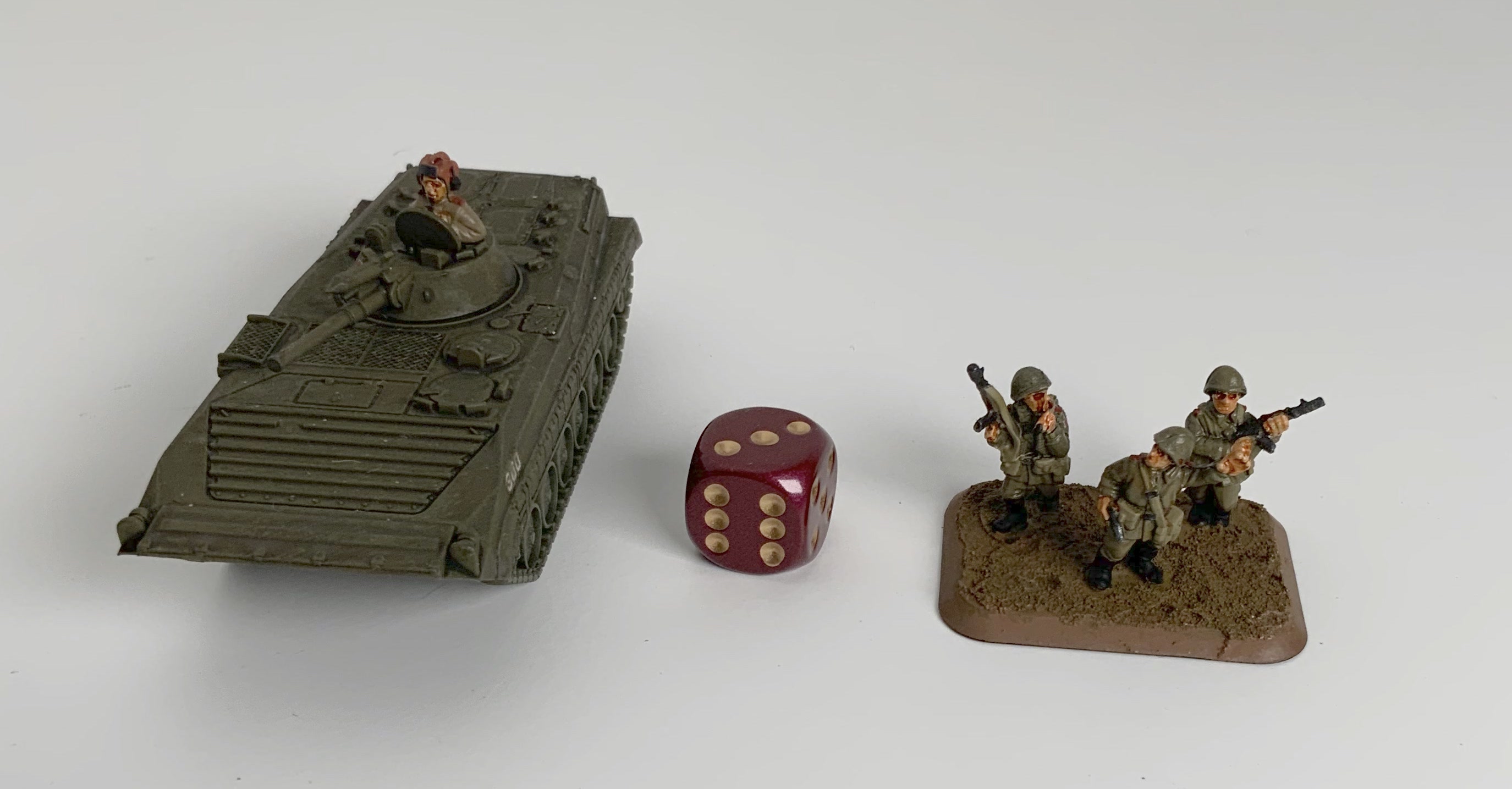 1 x D6 Spot Dice 12mm Metal Red - Metal1xd6redMinisp — image 1