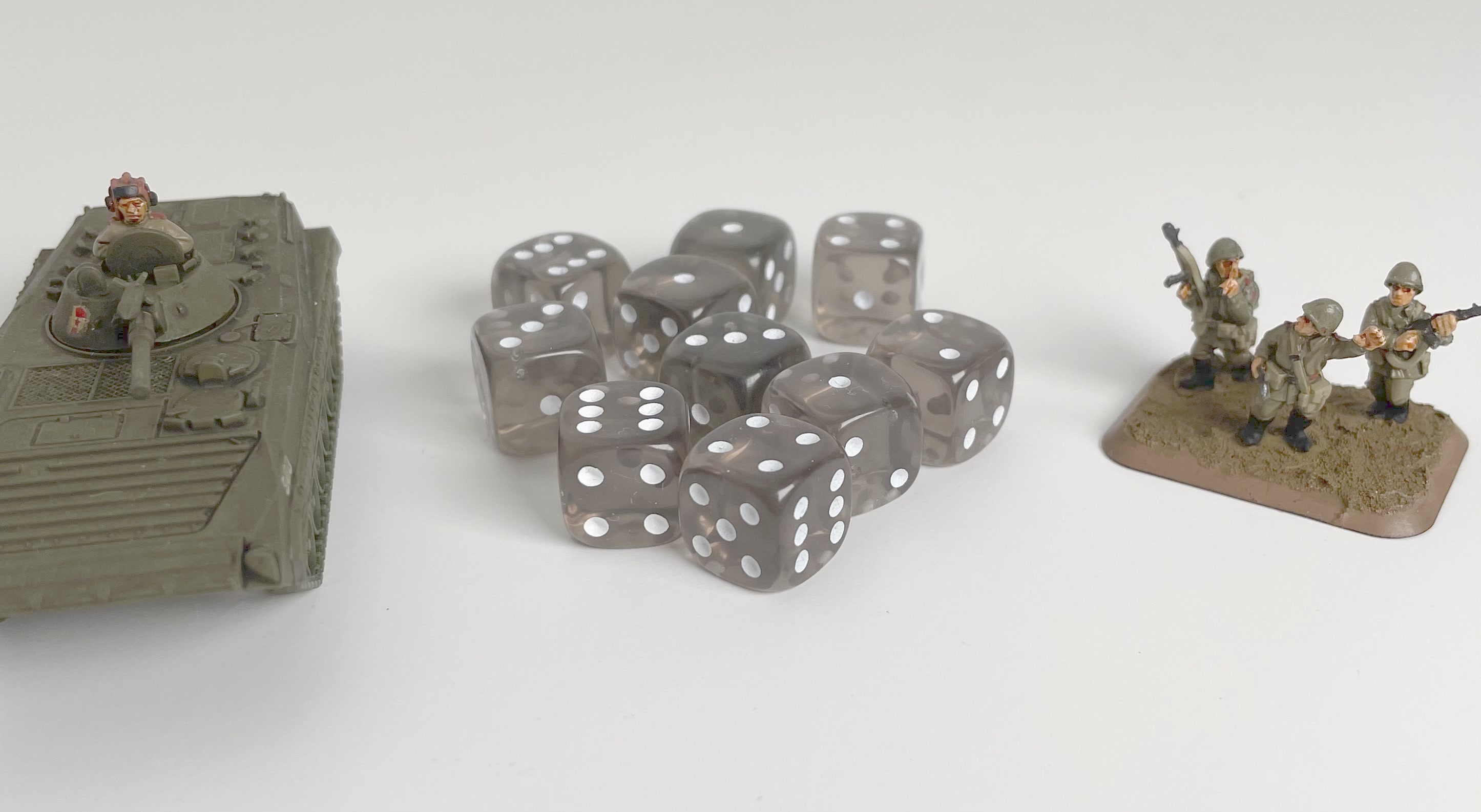 10 x D6 Spot Dice 12mm Translucent Black/White Spot - d6spot12tlblackws — image 1