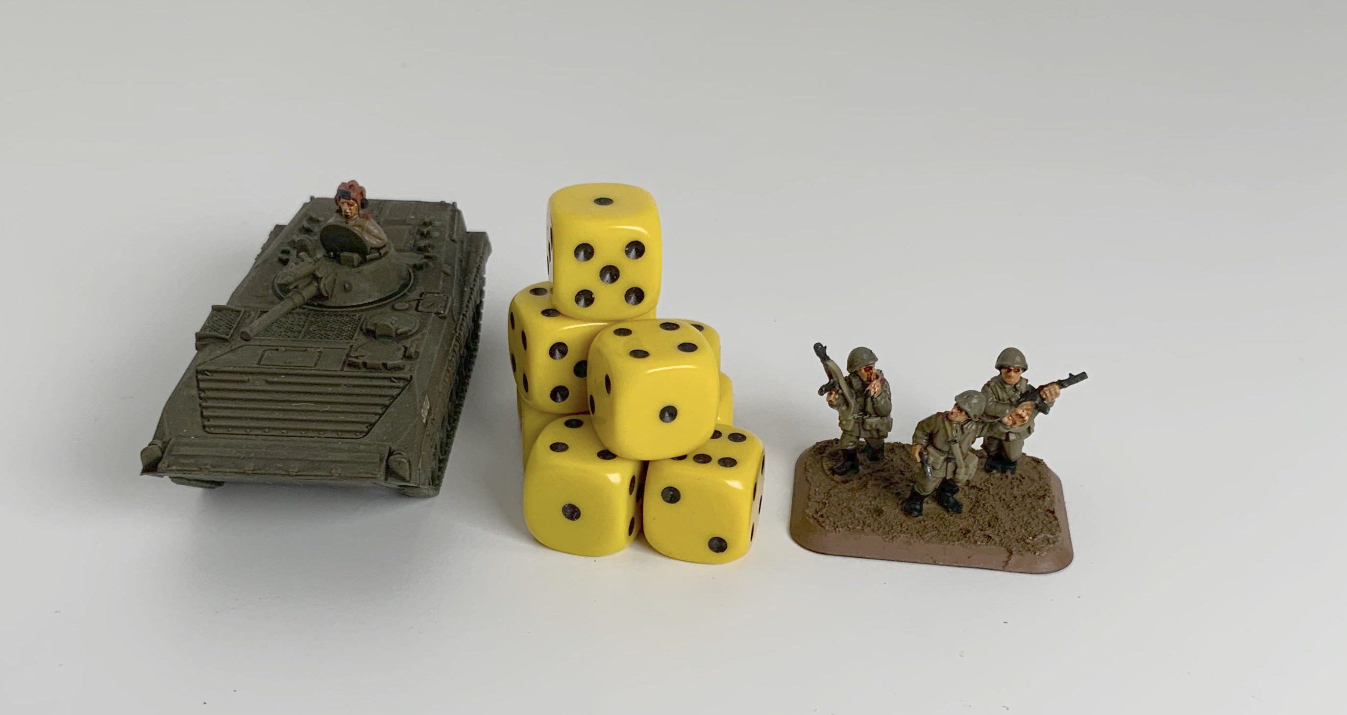 10 x D6 Spot Dice 12mm Opaque Yellow - d6spot12yellow — image 1