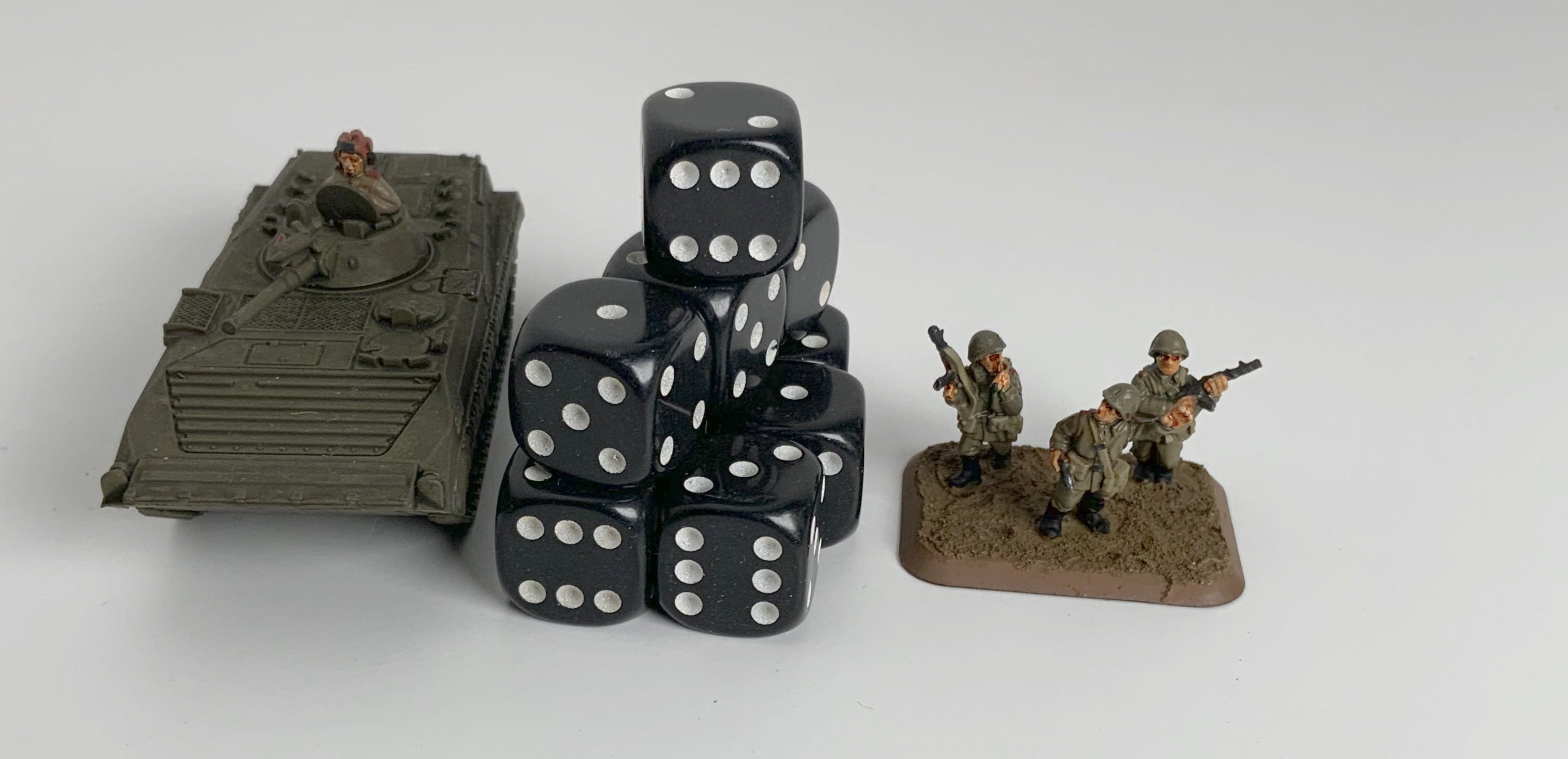 10 x D6 Spot Dice 14mm Opaque Black - d6spot14black — image 1