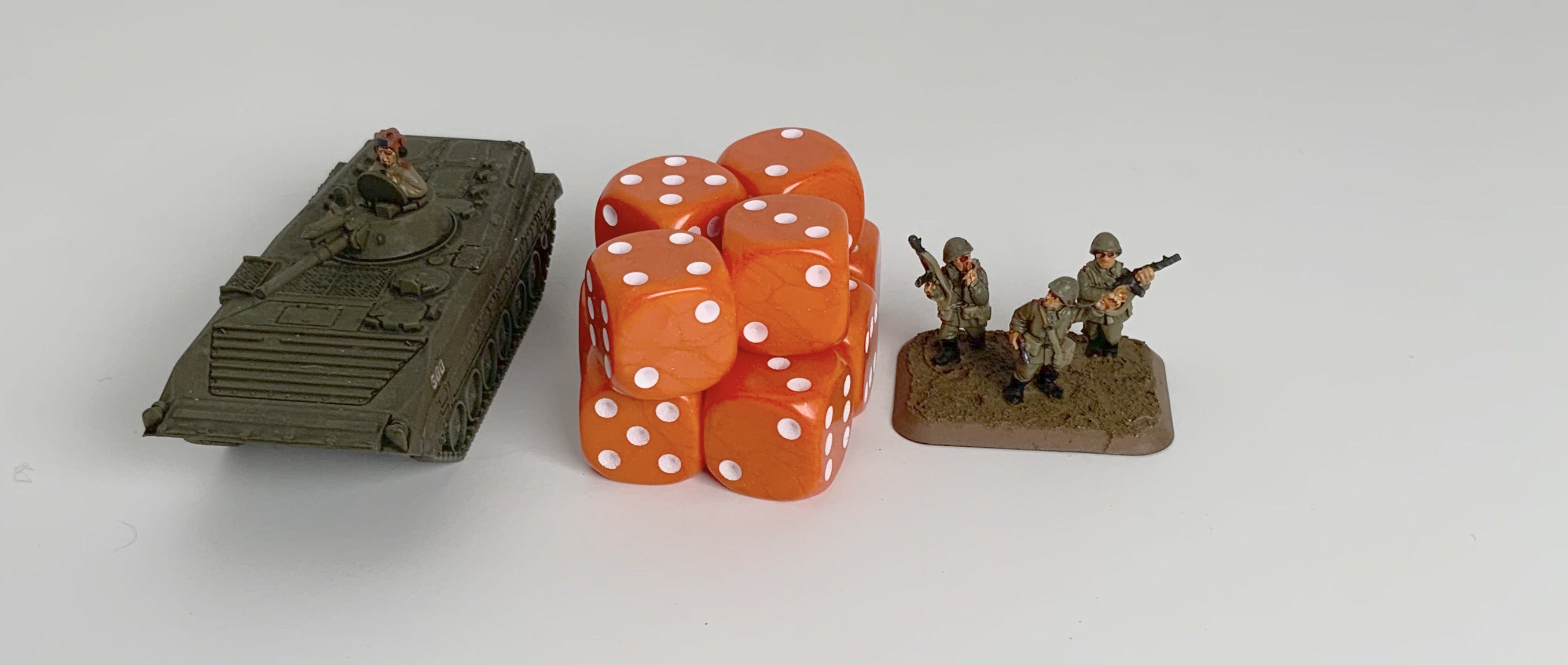 10 x D6 Spot Dice 14mm Opaque Orange - d6spot14orange — image 1