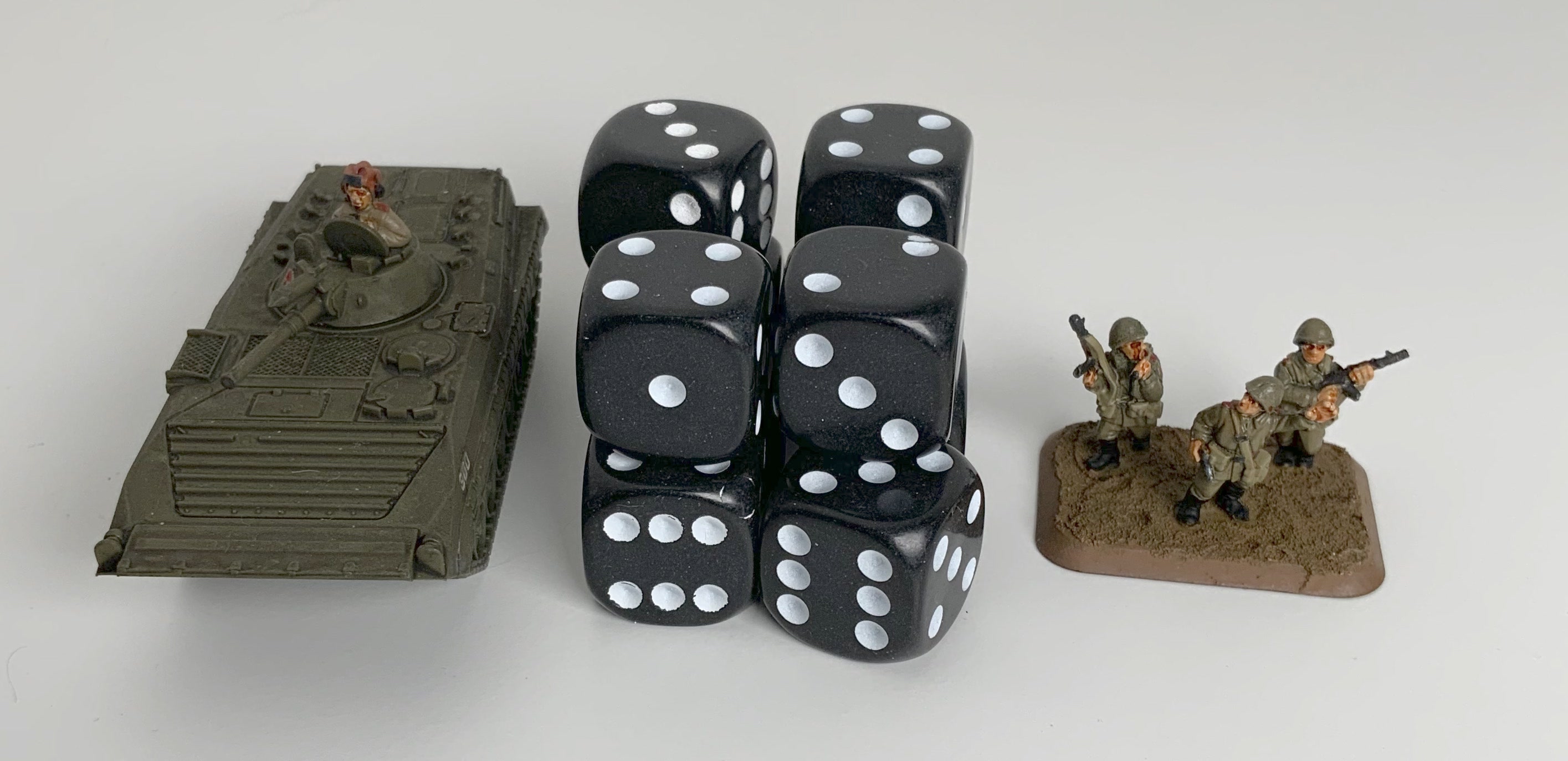 10 x D6 Spot Dice 16mm Opaque Black - d6spot16black — image 1