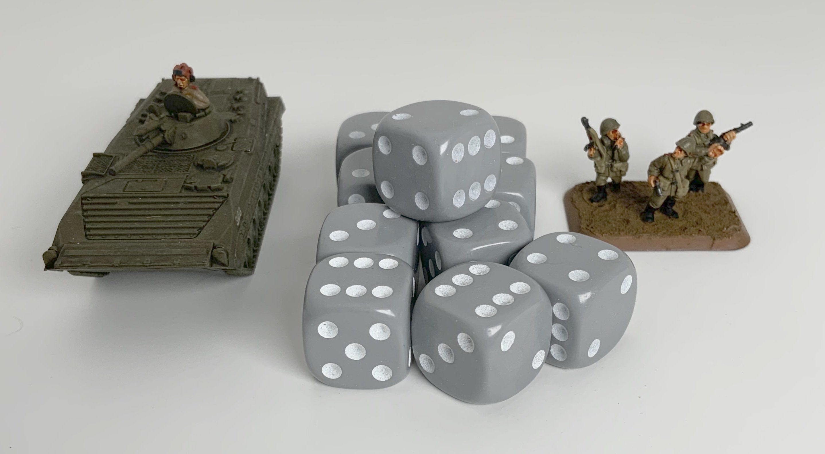 10 x D6 Spot Dice 16mm Opaque Grey - d6spot16grey — image 1